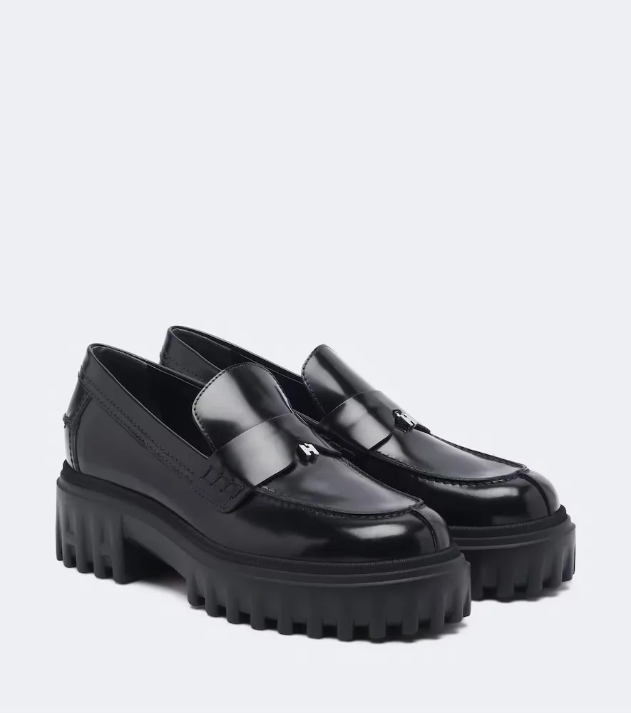 H700 Leather Loafers by Hogan