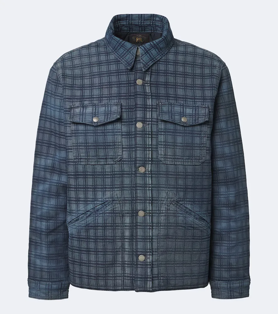 Jacquard Plaid Denim Jacket by Rrl