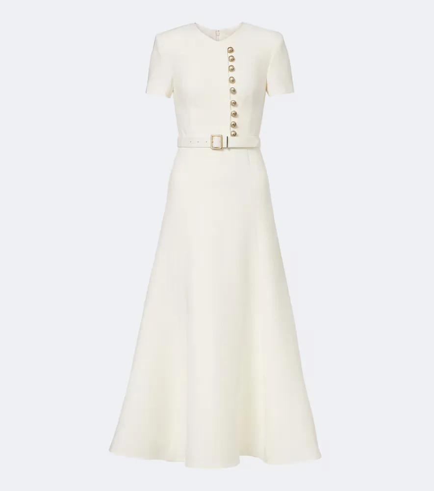 Belted Wool and Silk Cocktail Dress by Roland Mouret