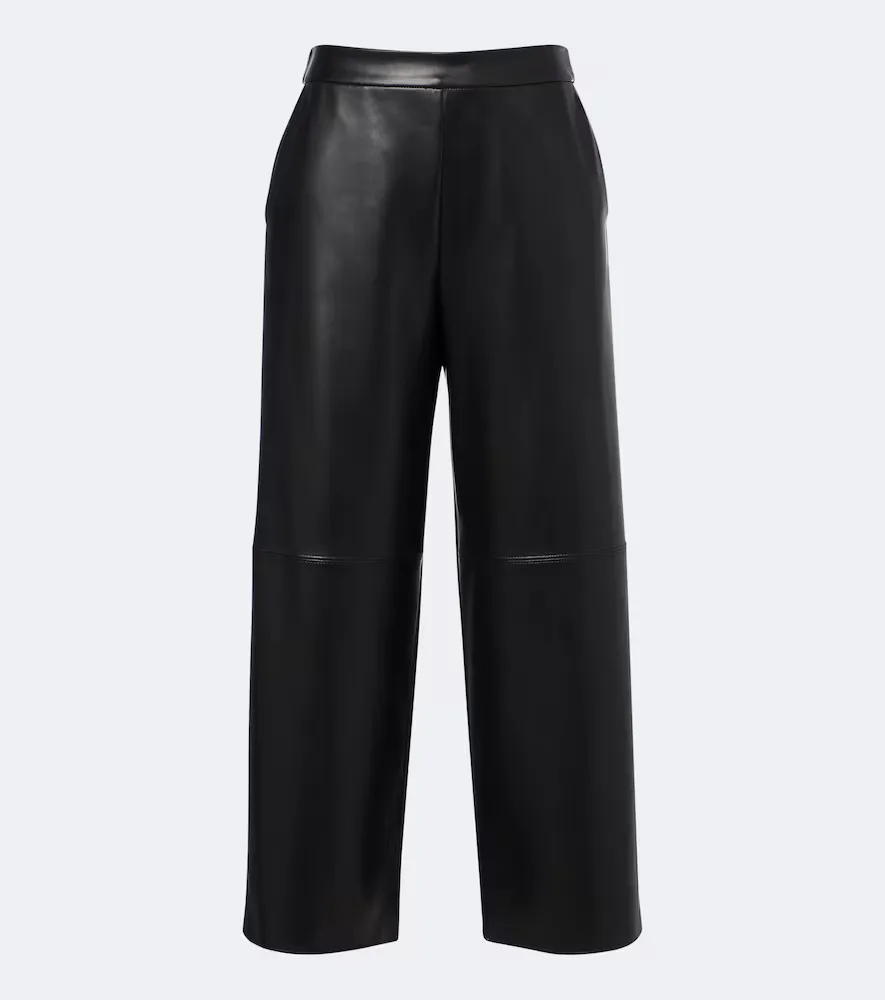 S Max Mara Coated Jersey Straight Pants by Max Mara