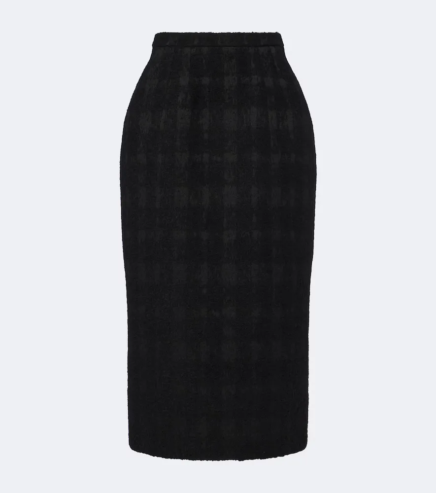 Checked Bouclé Pencil Skirt by Dolce&Gabbana
