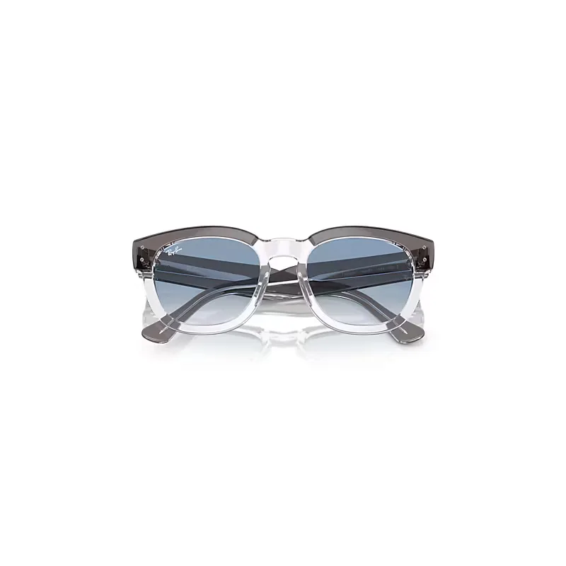 Mega Hawkeye Sunglasses Grey on Transparent Frame Clear Lenses by Ray-Ban