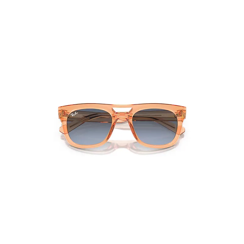Phil Bio-Based Sunglasses Transparent Orange Frame Blue Lenses by Ray-Ban