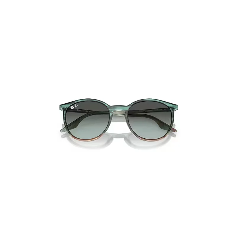 Rb2204 Sunglasses Striped Blue & Green Frame Blue Lenses by Ray-Ban