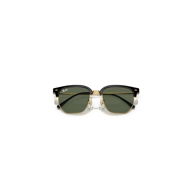 New Clubmaster Sunglasses Gold Frame Green Lenses by Ray-Ban