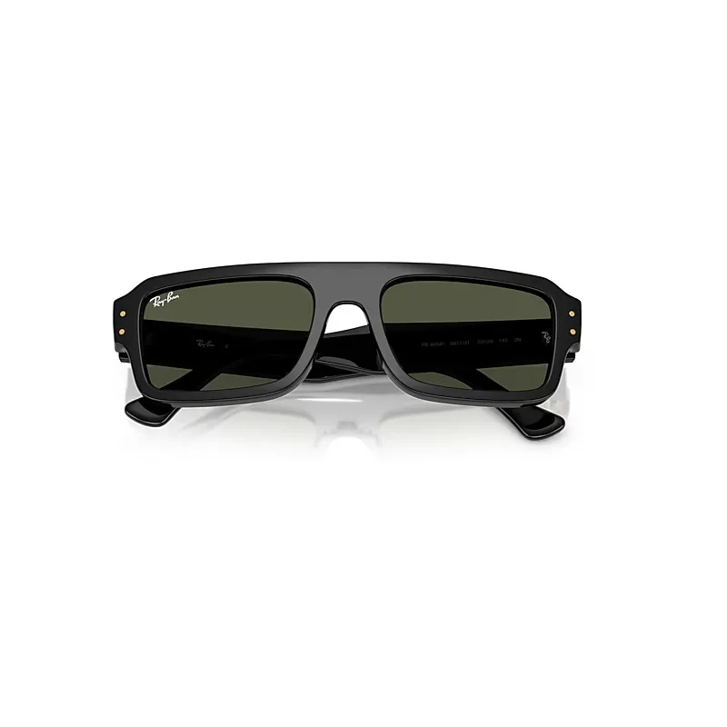 Flacko Bio-Based Sunglasses Black Frame Green Lenses