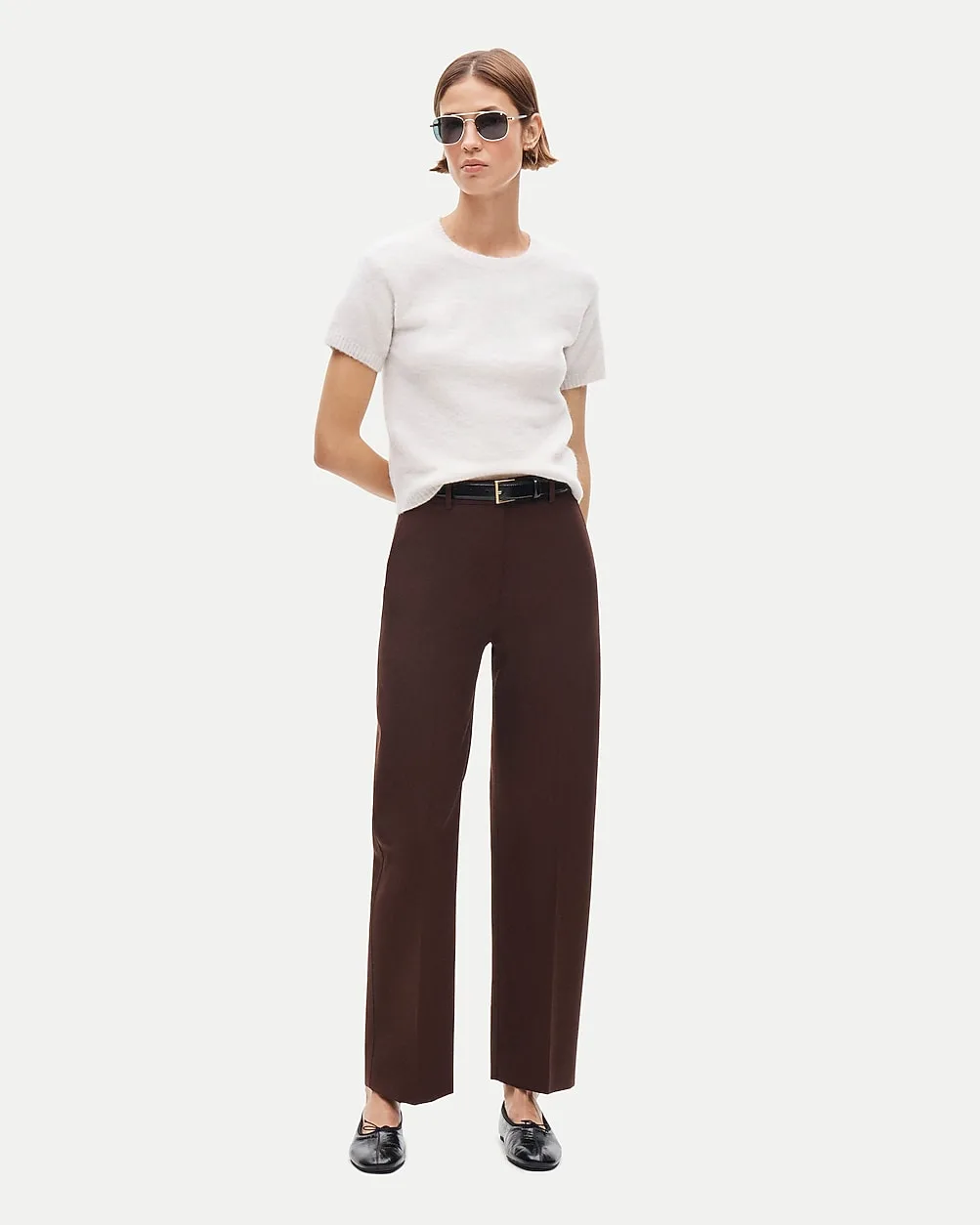 Tapered Trouser Pant in Wool Blend by J.Crew