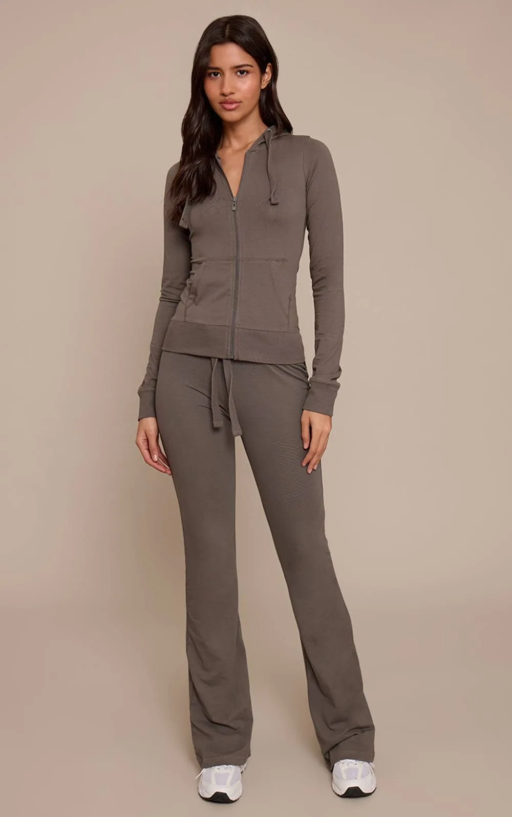 Low Rise Skinny Flare Trousers Co-Ord