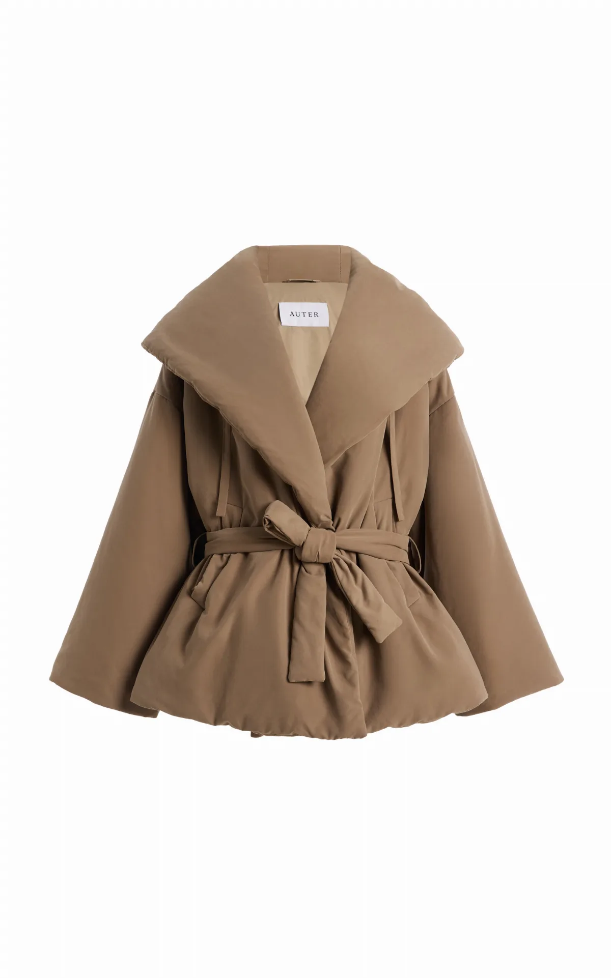 Brushed Hooded Twill Puffer Jacket by Auter