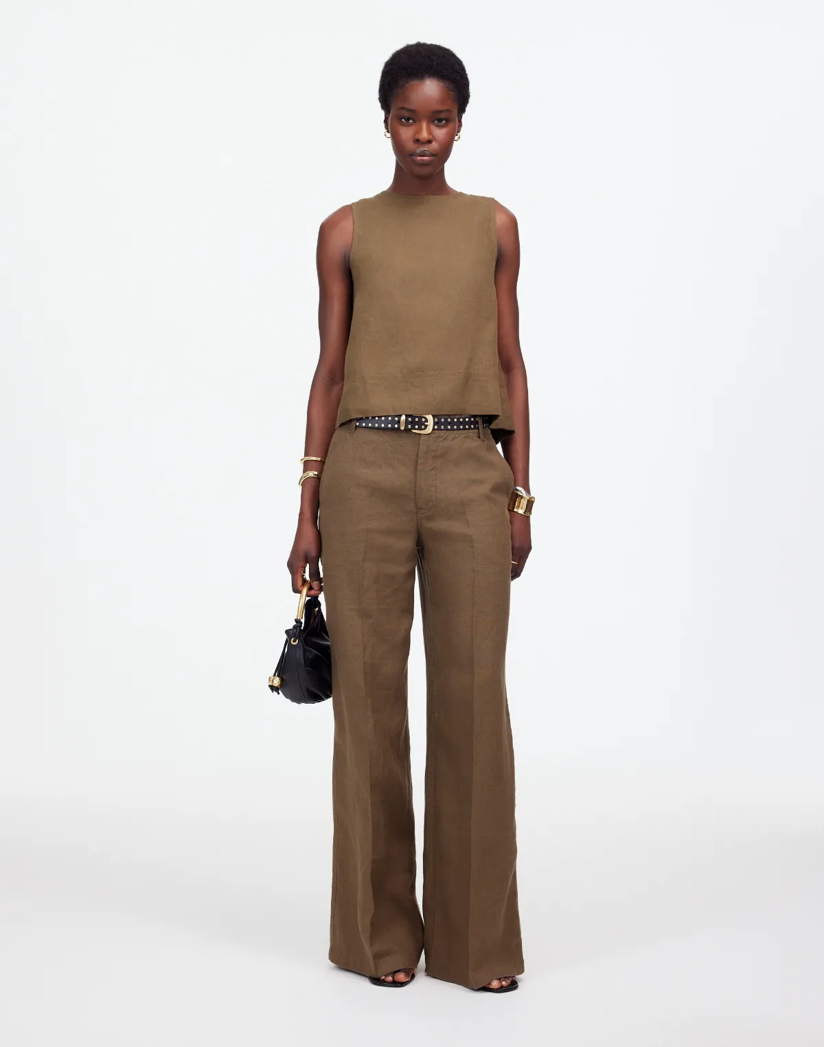 The Zoe Relaxed Wide Pant in 100% Linen by MW