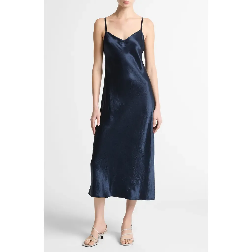 Midi Satin Slipdress by Vince