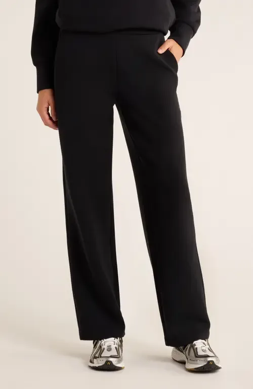 Cozy Scuba Knit High Waist Straight Leg Pants by Zella