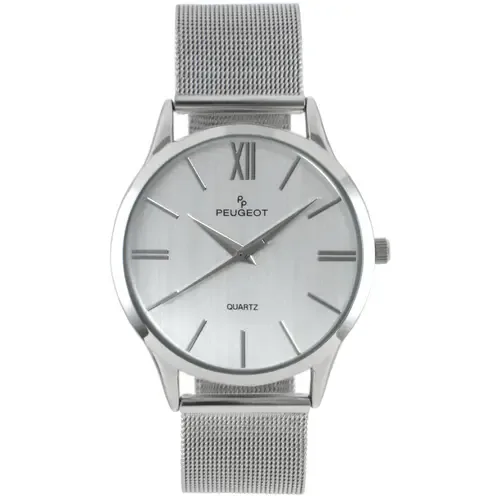 Minimalist Clean Dial Steel Mesh Bracelet Watch - 40MM by Peugeot