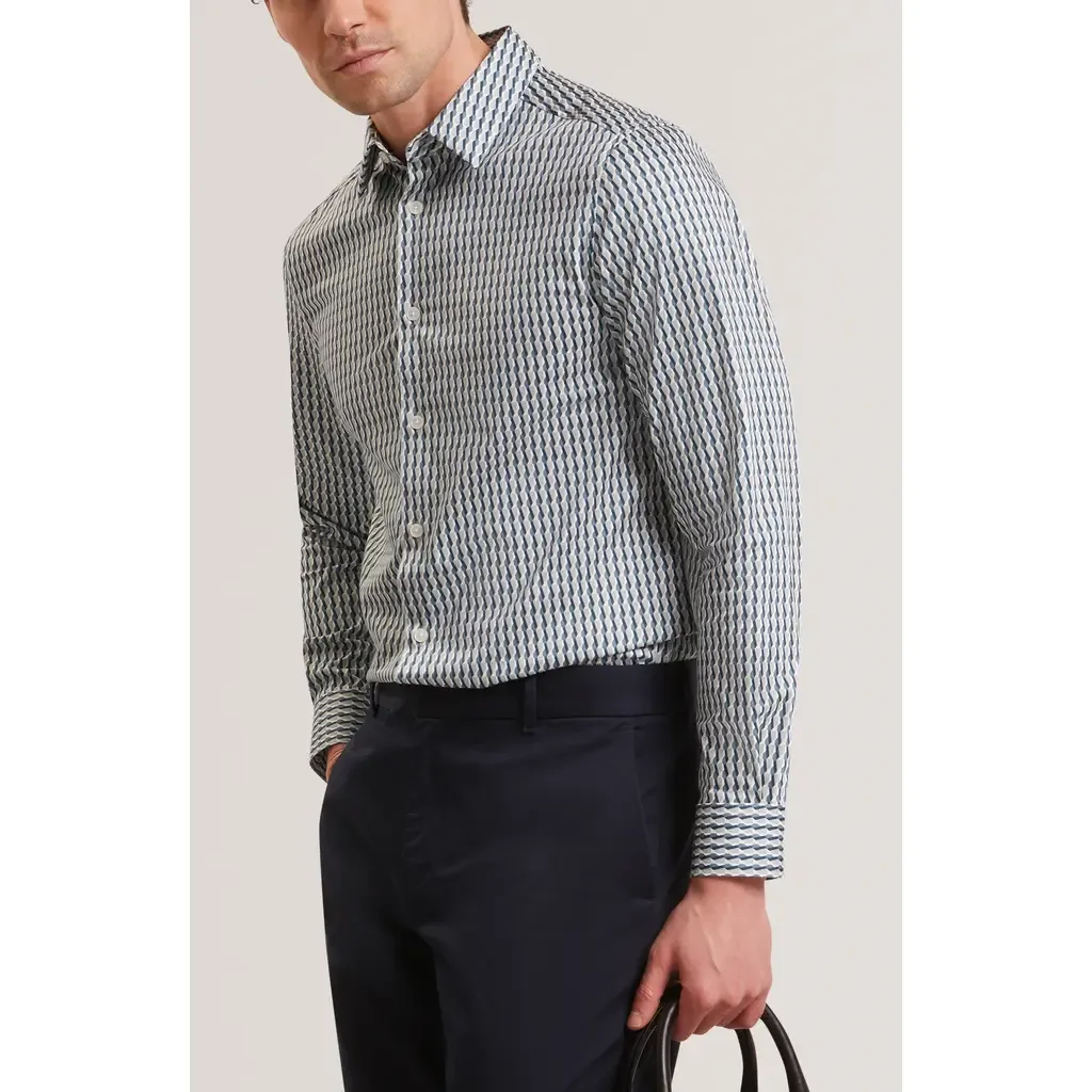 Firdawi Long Sleeve Slim Fit Button-Up Shirt by Ted Baker