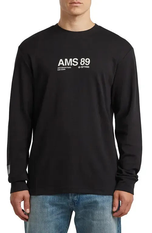 AMS 89 Logo Graphic Long Sleeve T-Shirt by G-STAR