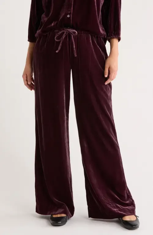 Bella Velvet Drawstring Pants by Marine Layer