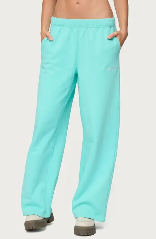 Only Logo Wide Leg Sweatpants