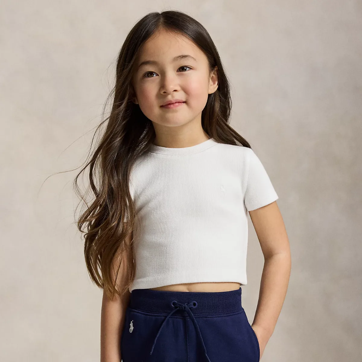 Ribbed Boxy Tee by Ralph Lauren