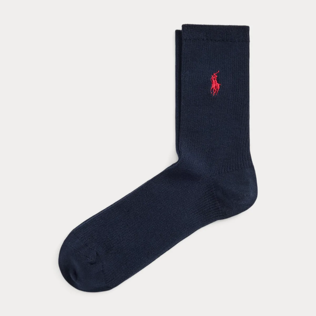 Cotton-Blend Ribbed Crew Socks by Ralph Lauren
