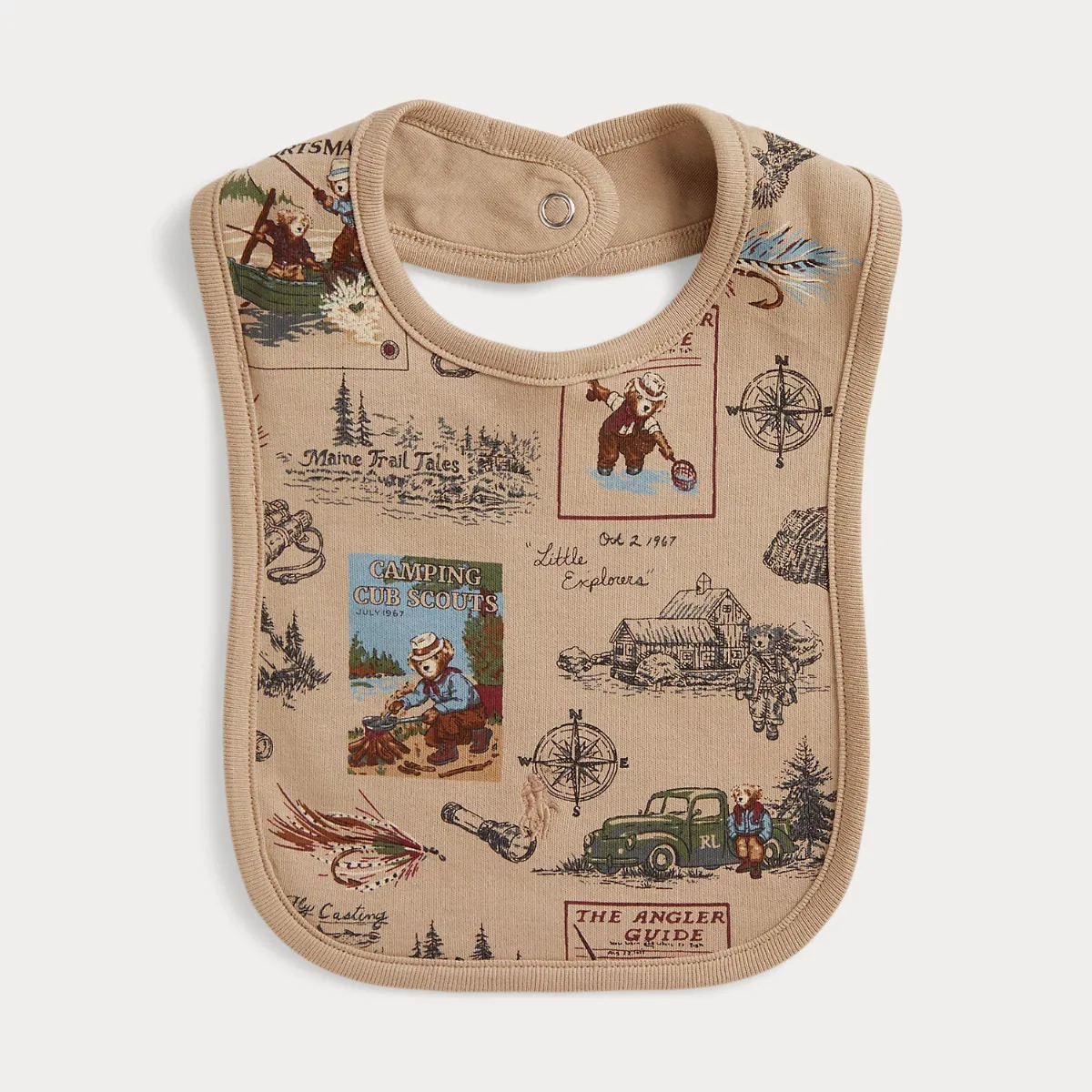 Polo Bear Cotton Interlock Bib by Ralph Lauren