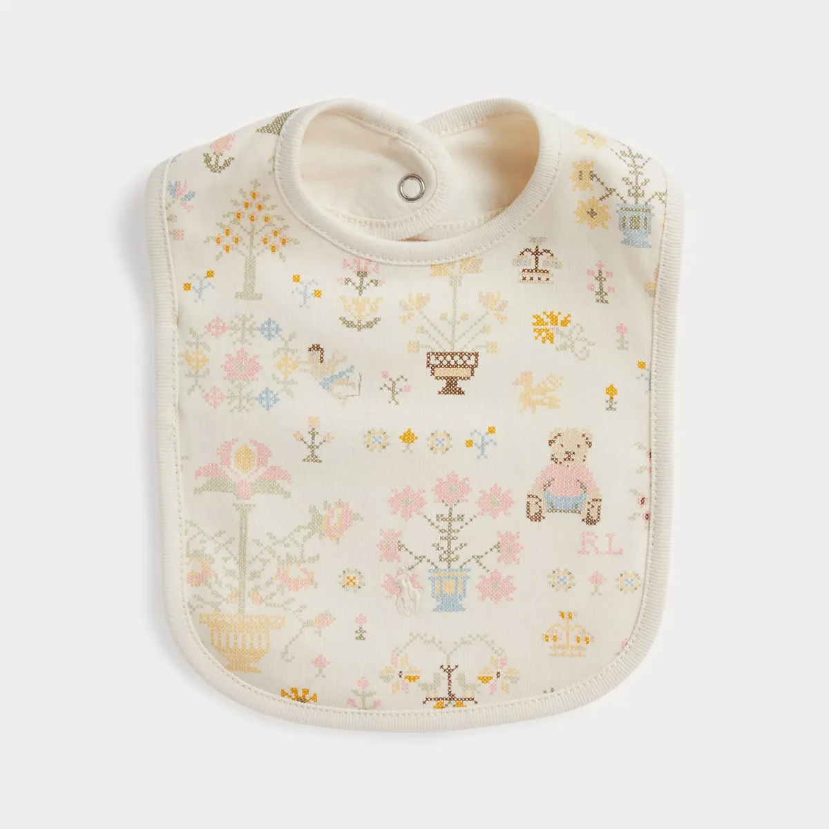 Polo Bear Cotton Interlock Bib by Ralph Lauren