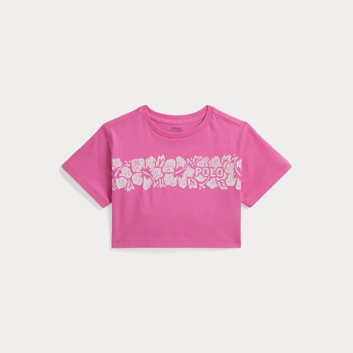 Floral-Print Logo Cotton Boxy Tee by Ralph Lauren