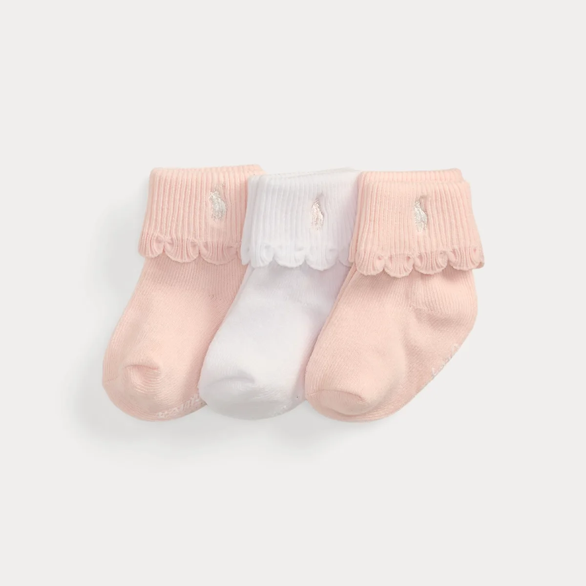 Scalloped-Cuff Crew Sock 3-Pack by Ralph Lauren