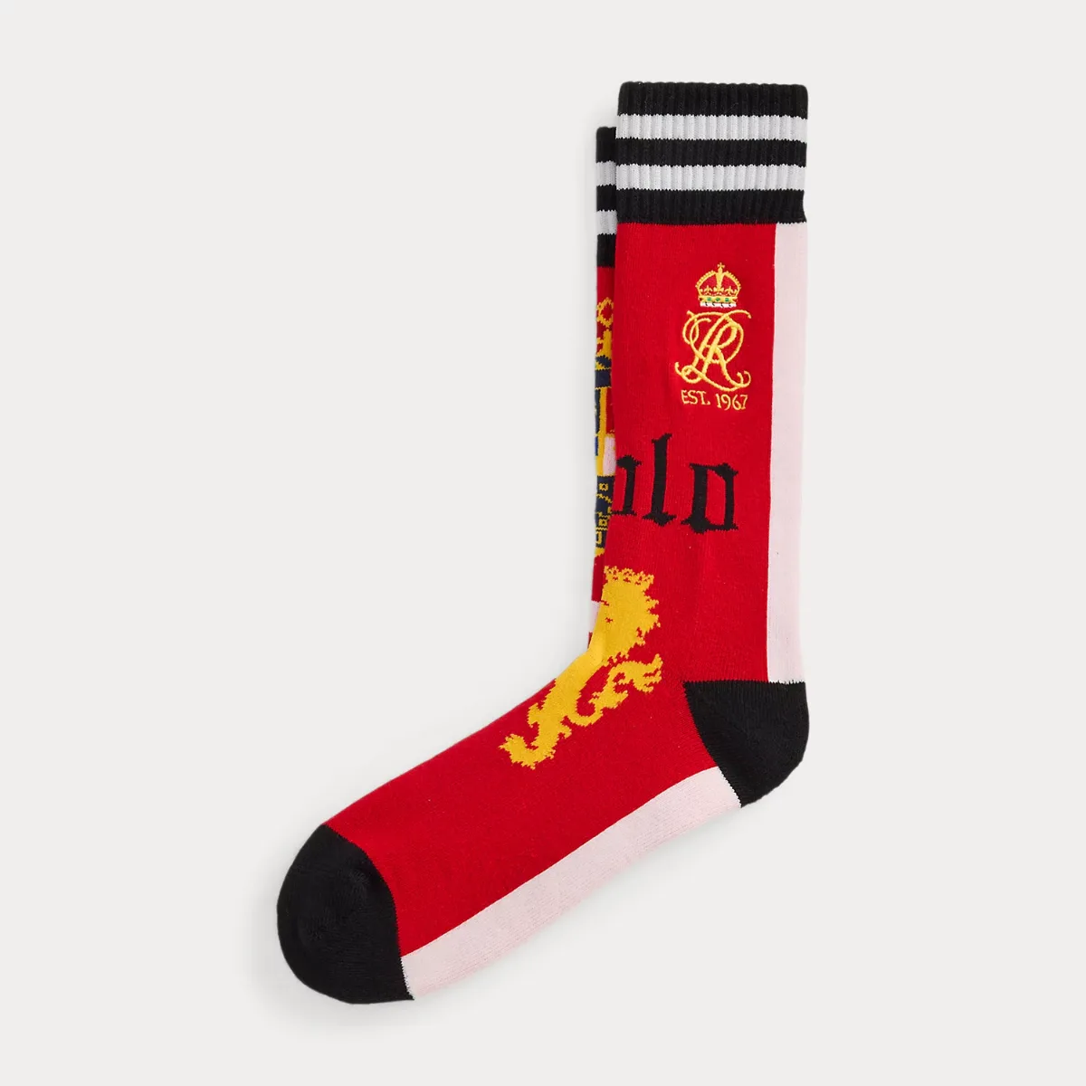 Cotton-Blend Graphic Crew Socks by Ralph Lauren