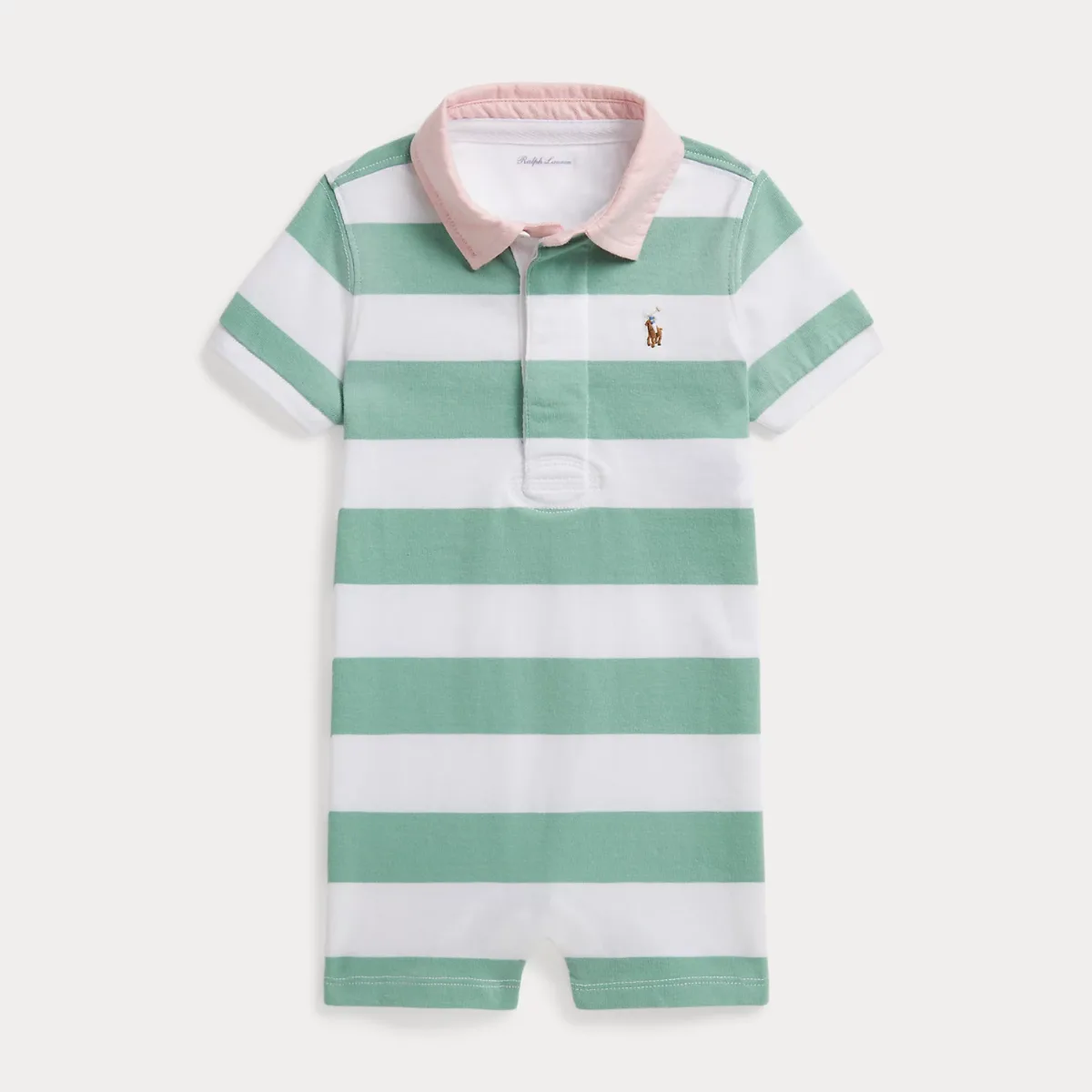 Striped Cotton Rugby Shortall by Ralph Lauren