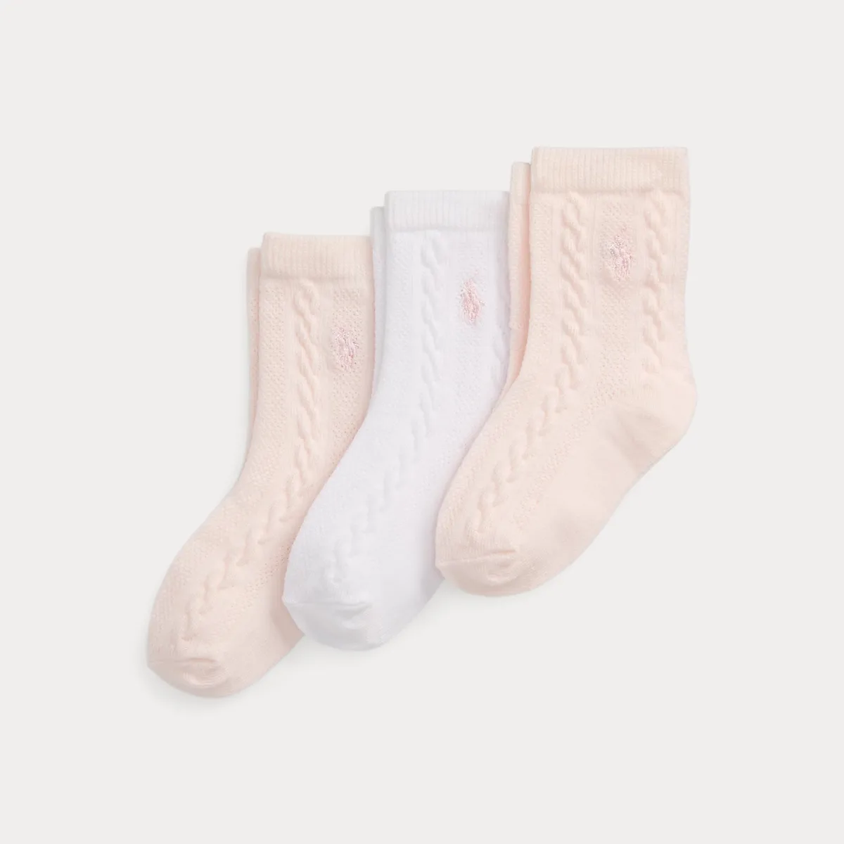 Cable-Knit Ankle Sock 3-Pack by Ralph Lauren