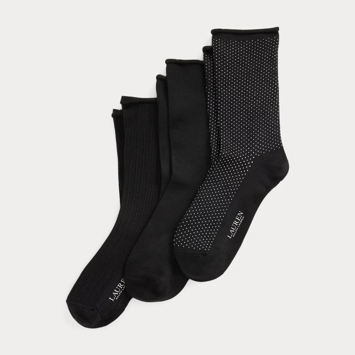 Stretch Roll-Top Sock 3-Pack by Ralph Lauren