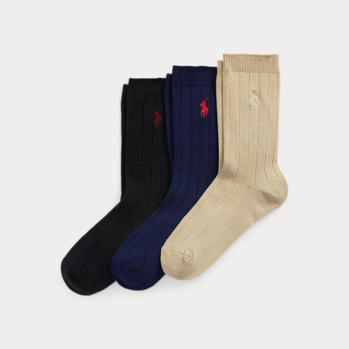 Ribbed Crew Sock 3-Pack by Ralph Lauren