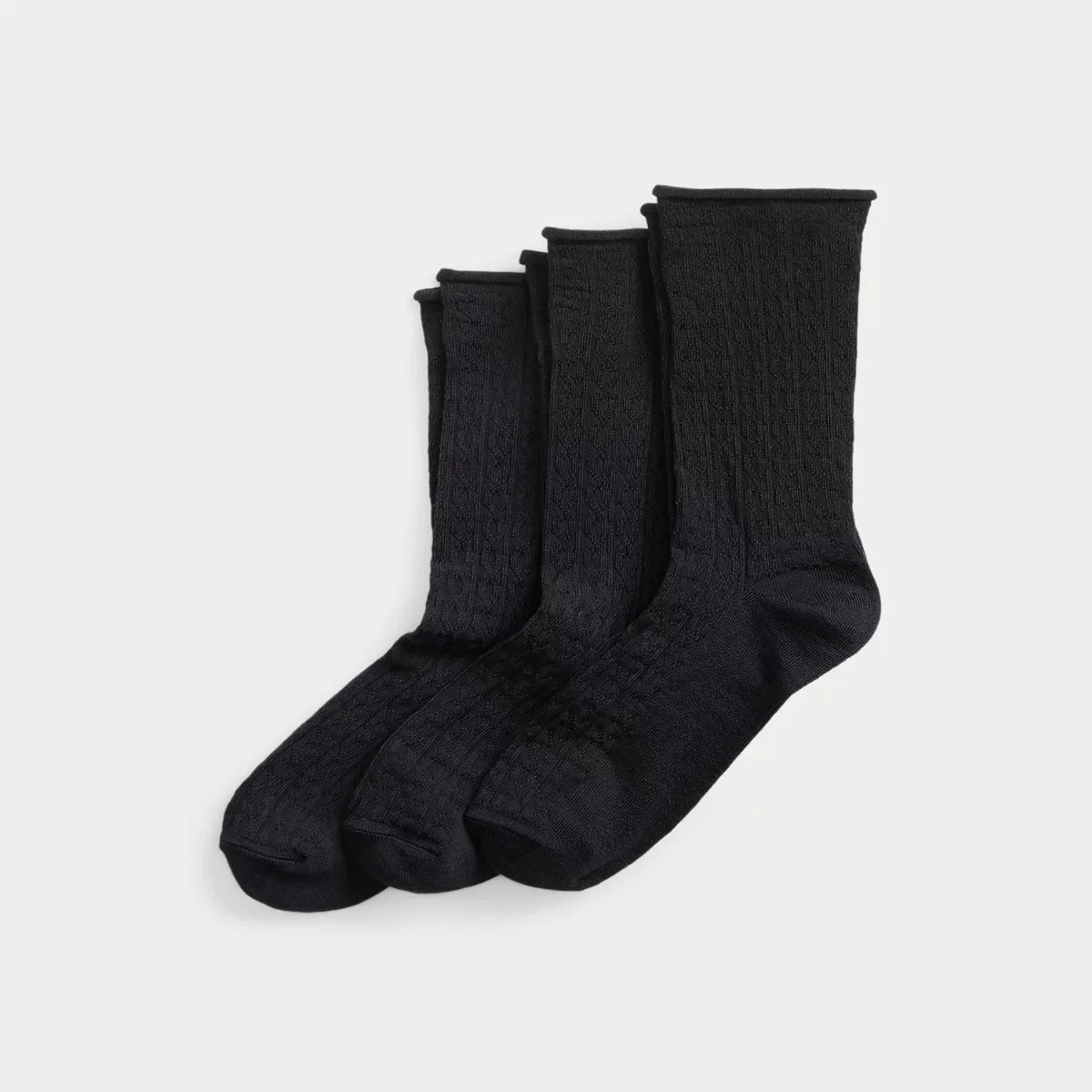 Cable-Knit Roll-Top Sock 3-Pack by Ralph Lauren