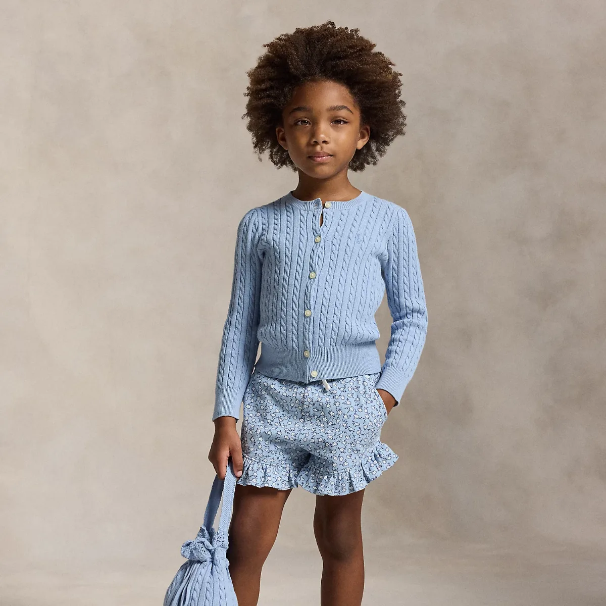 Floral Ruffled Stretch Mesh Short by Ralph Lauren