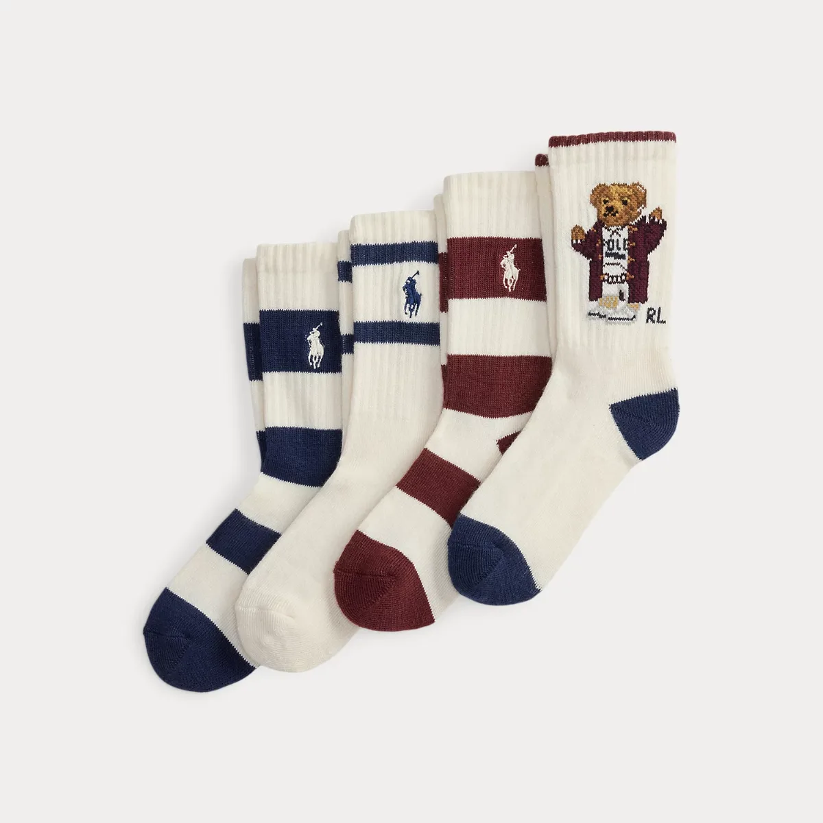 Polo Bear Crew Sock 4-Pack by Ralph Lauren