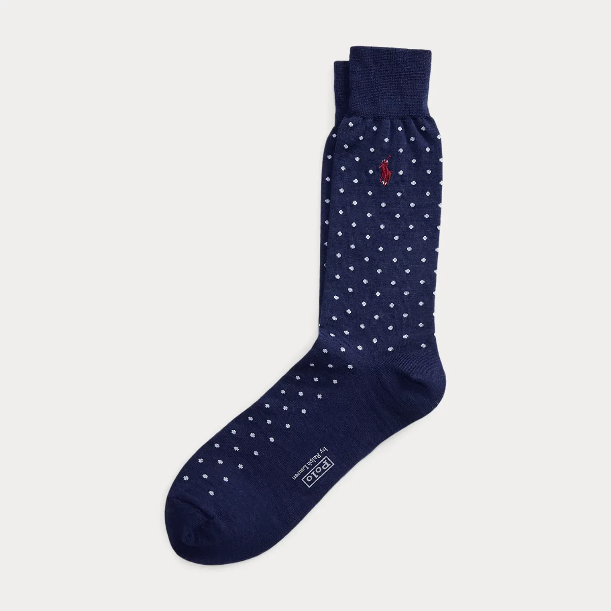 Polka-Dot Wool-Blend Trouser Socks by Ralph Lauren