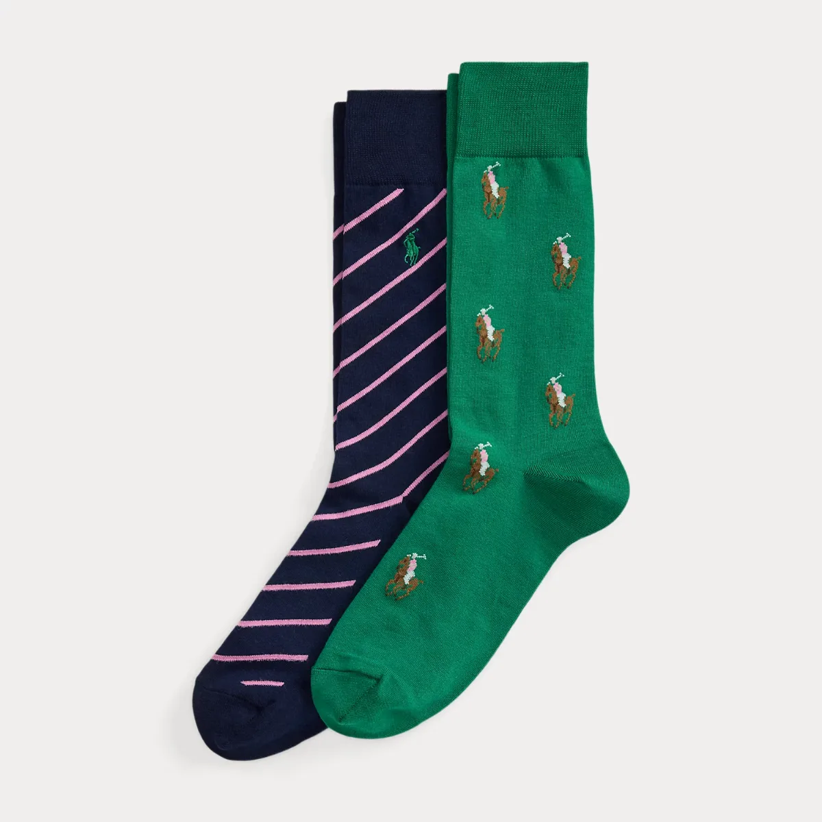 Polo Pony & Striped Sock 2-Pack by Ralph Lauren