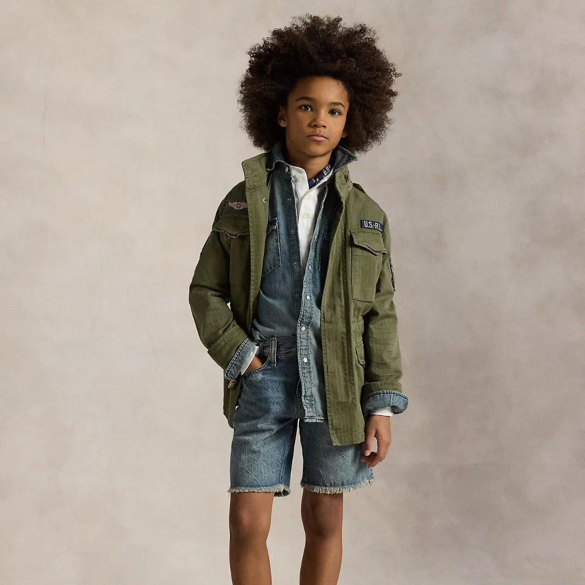 Sullivan Slim Cutoff Denim Short by Ralph Lauren