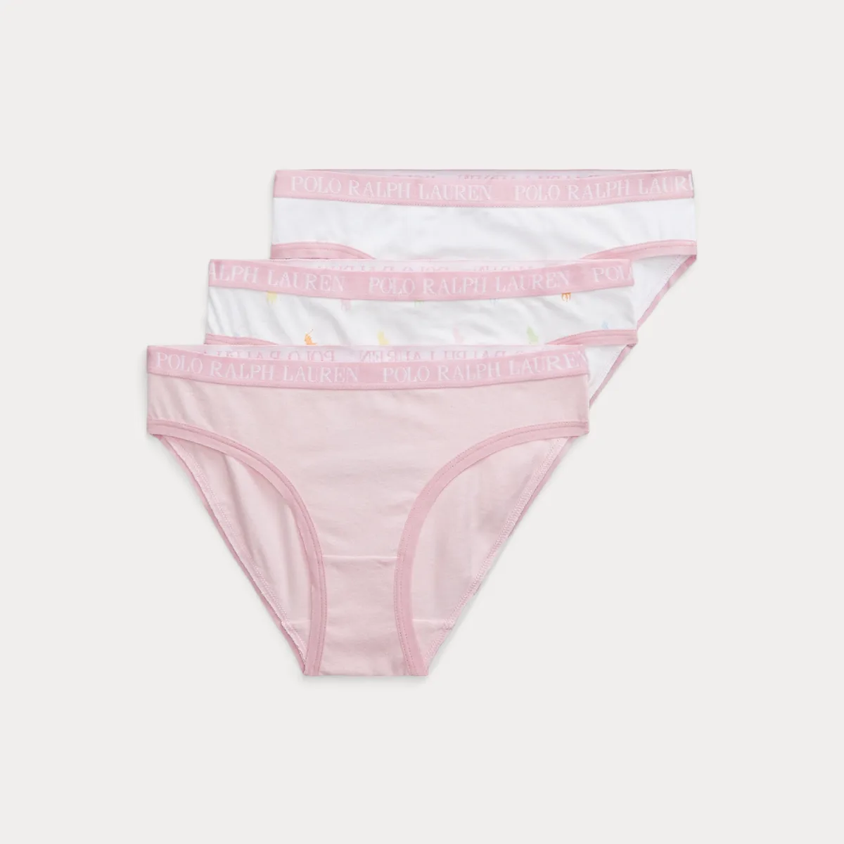 Polo Pony Stretch Jersey Bikini 3-Pack by Ralph Lauren