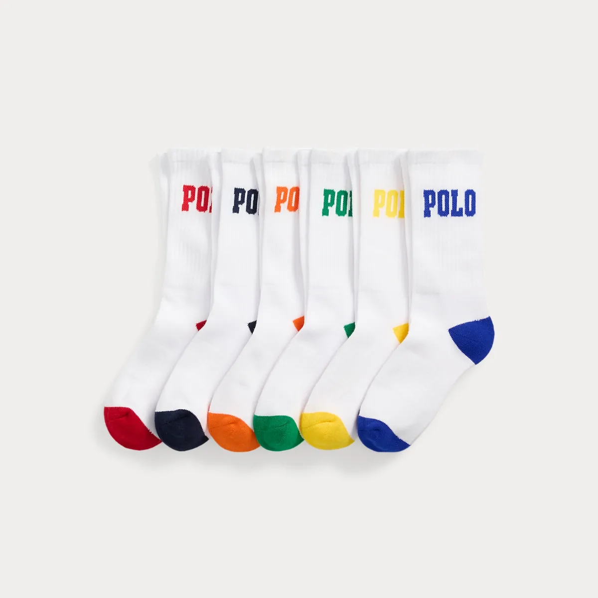 Logo Athletic Crew Sock 6-Pack by Ralph Lauren