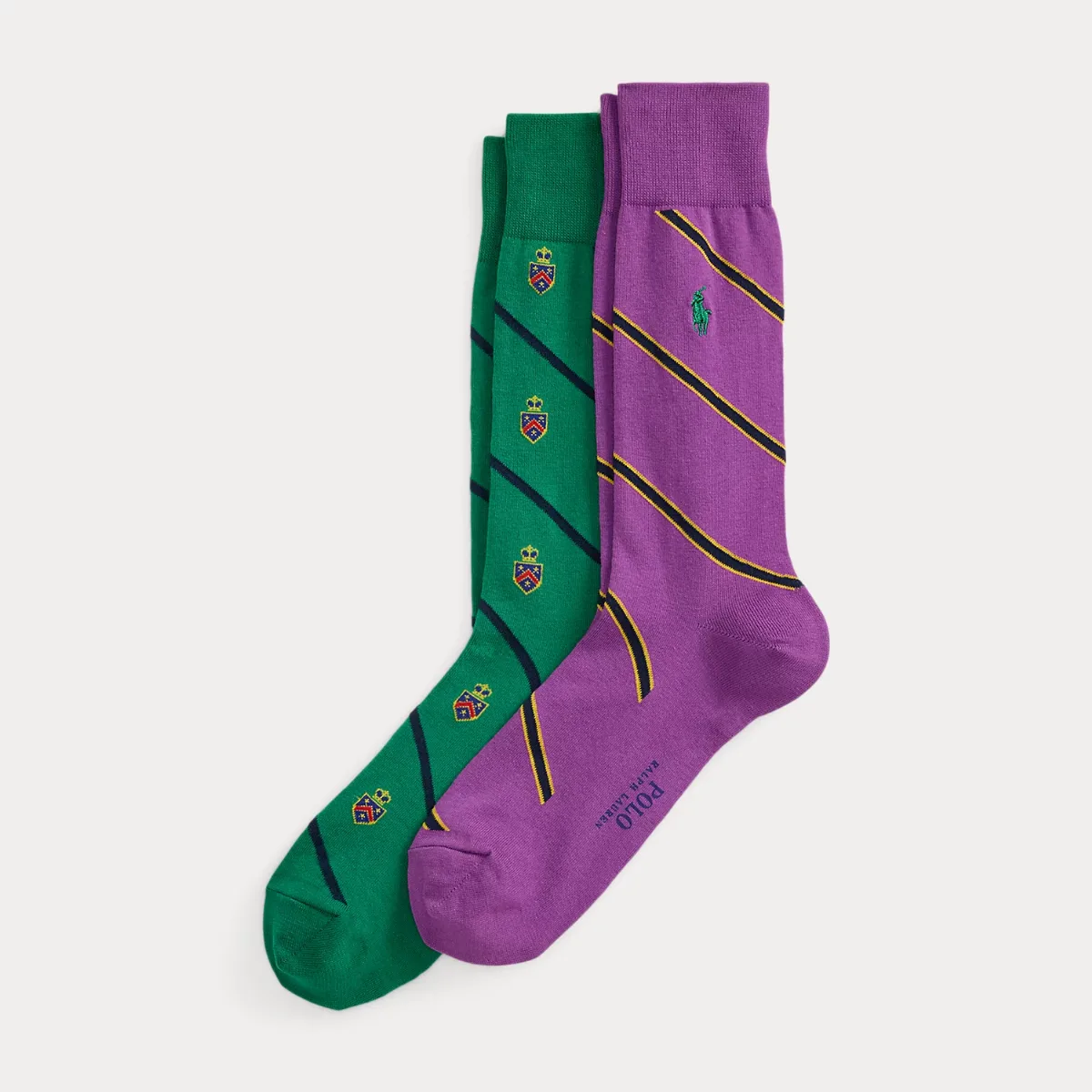 Crest Cotton-Blend Trouser Sock 2-Pack by Ralph Lauren