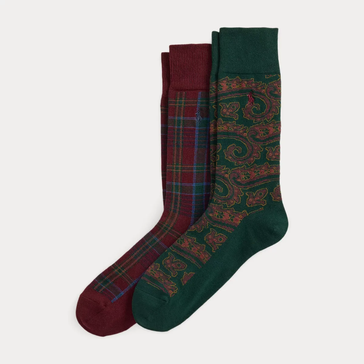 Plaid & Paisley Trouser Sock 2-Pack by Ralph Lauren