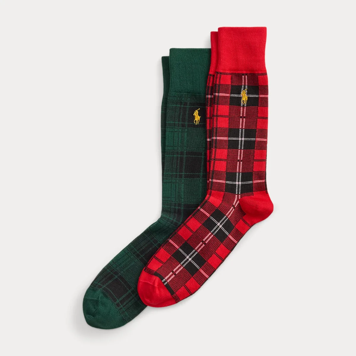 Plaid Cotton-Blend Trouser Sock 2-Pack by Ralph Lauren