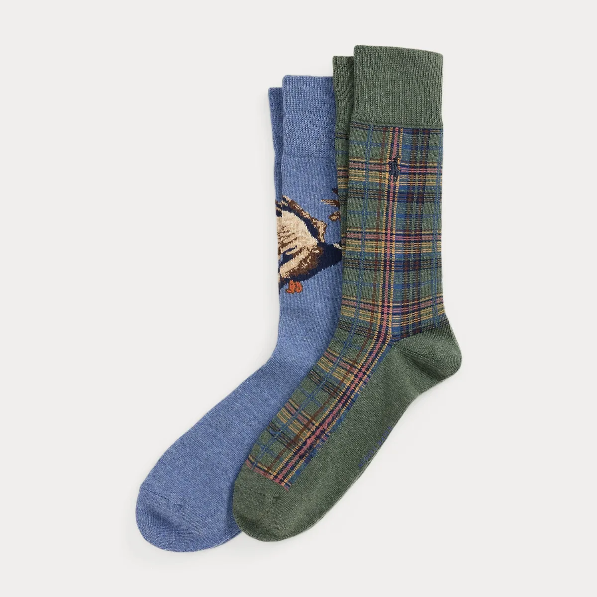 Mallard & Plaid Trouser Sock 2-Pack by Ralph Lauren