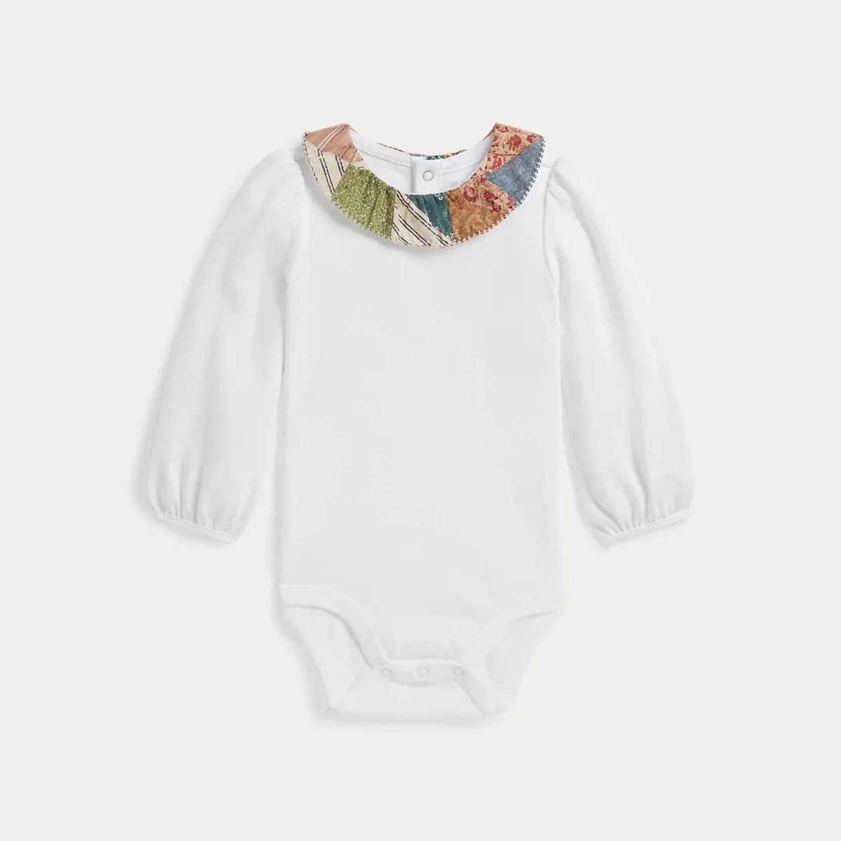 Ruffle-Overlay Cotton Interlock Bodysuit by Ralph Lauren