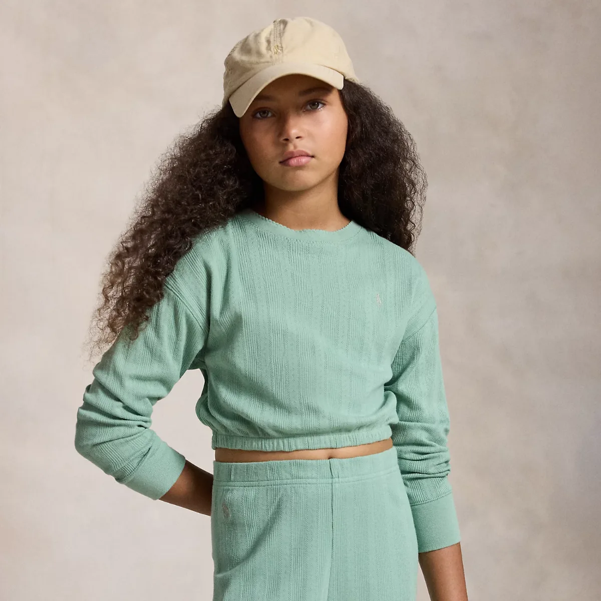 Pointelle-Knit Cotton Crewneck by Ralph Lauren