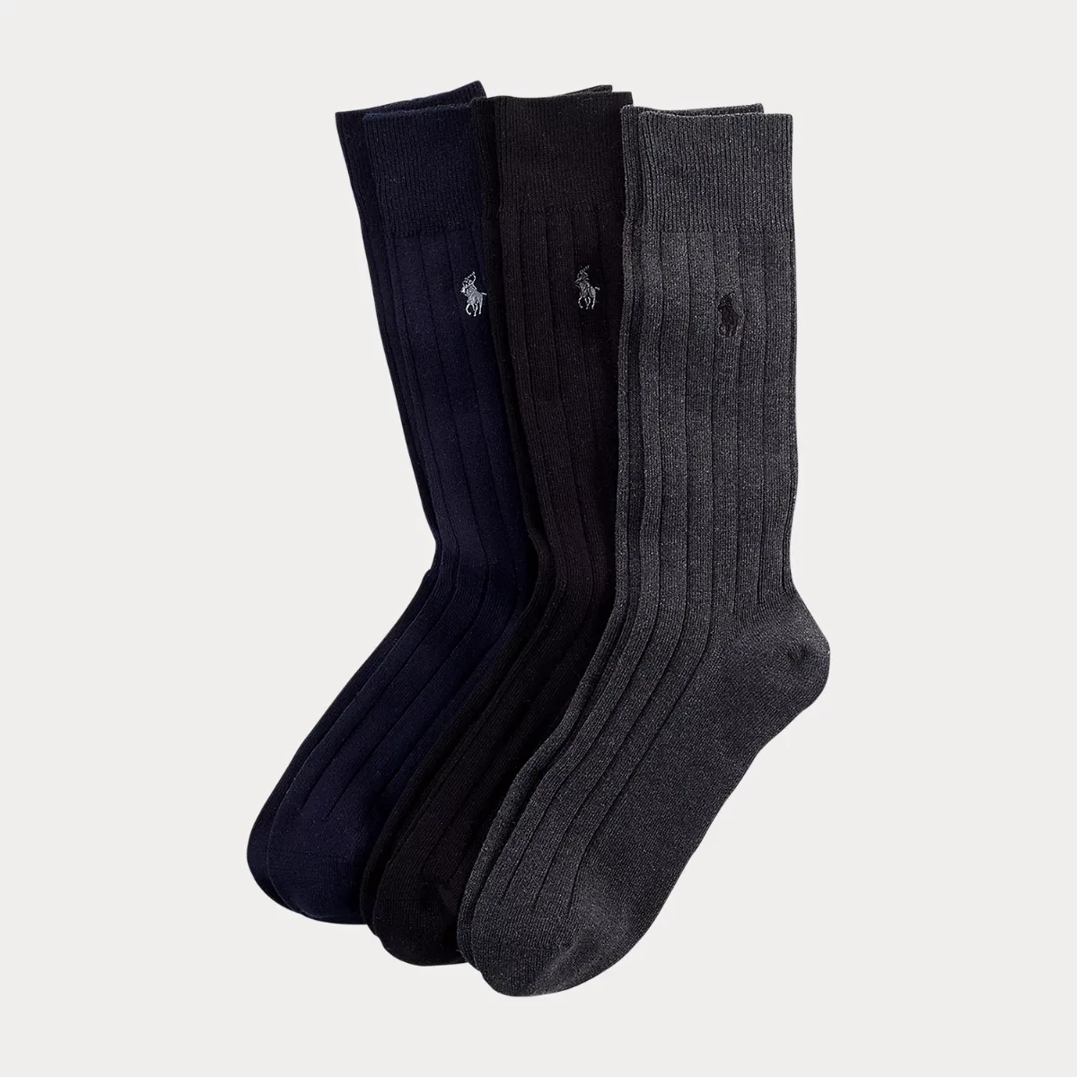 Ribbed Cotton-Blend Trouser Sock 3-Pack by Ralph Lauren