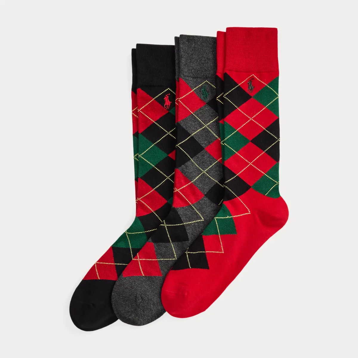 Argyle Cotton-Blend Trouser Sock 3-Pack by Ralph Lauren