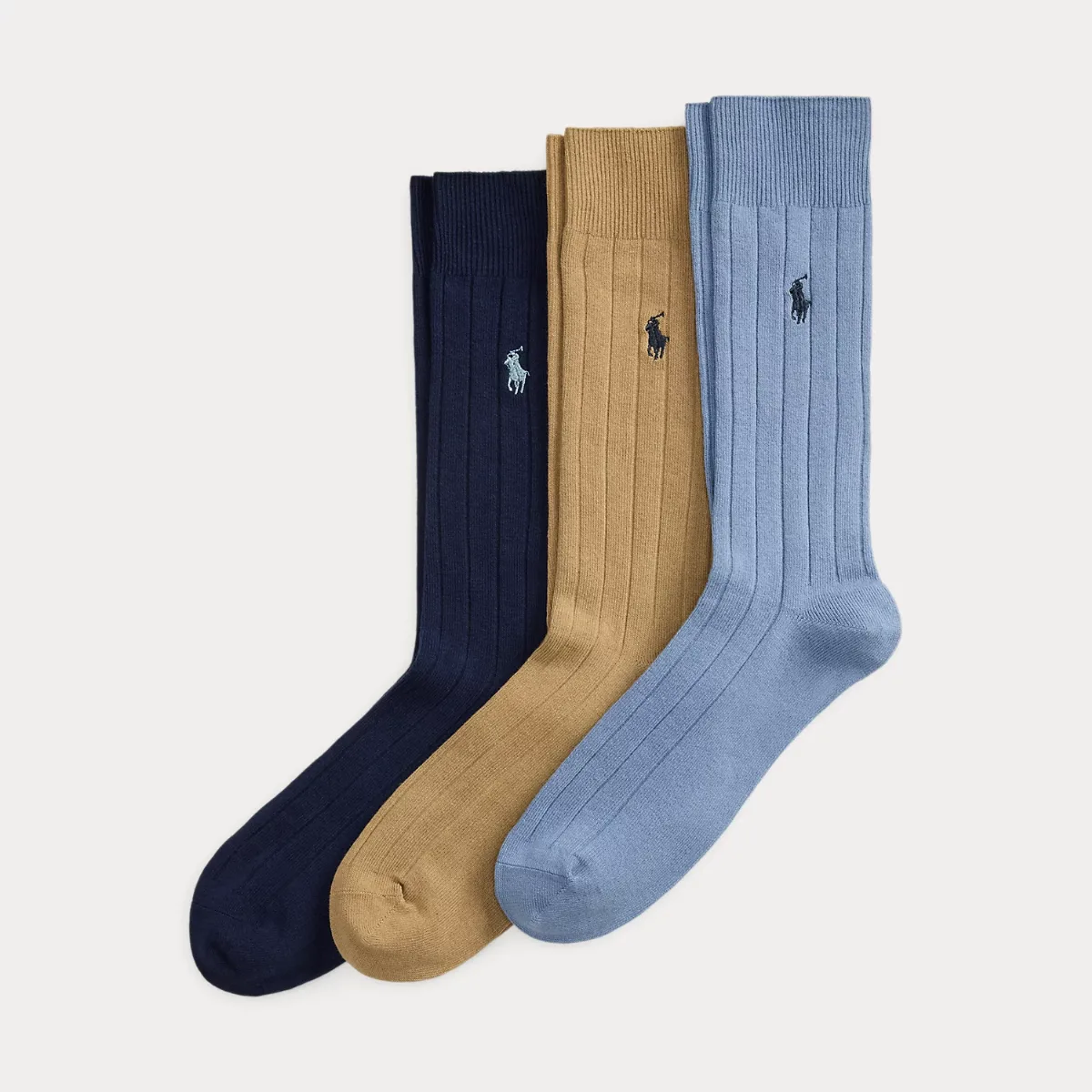 Ribbed Cotton-Blend Trouser Sock 3-Pack