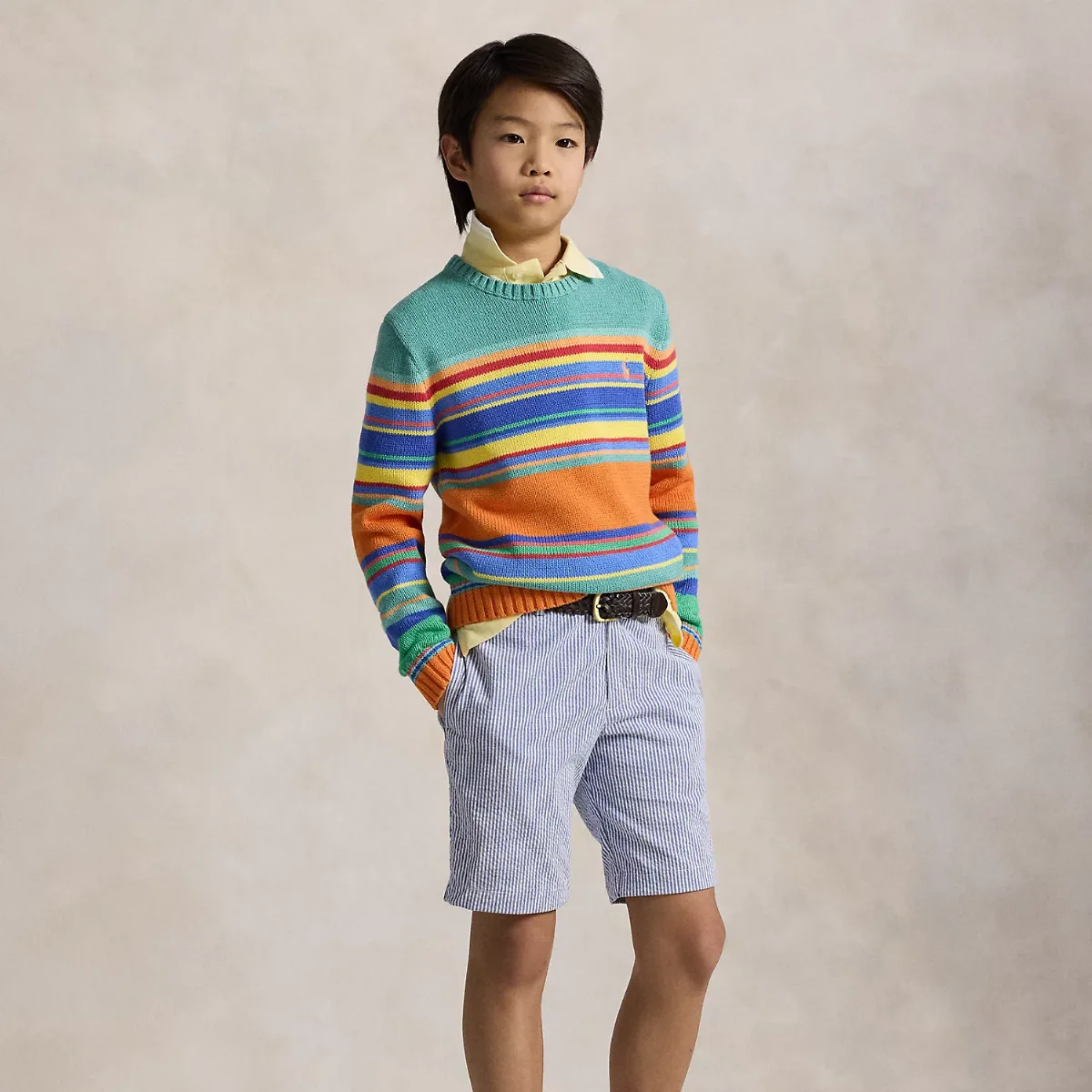 Stretch Cotton Seersucker Short by Ralph Lauren